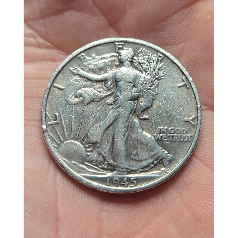 1945 S Walking Liberty Half Dollar 90% Silver US Coin San Francisco Mint